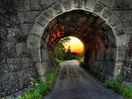 Cool View - arch, picture, view, cool, beautiful, road