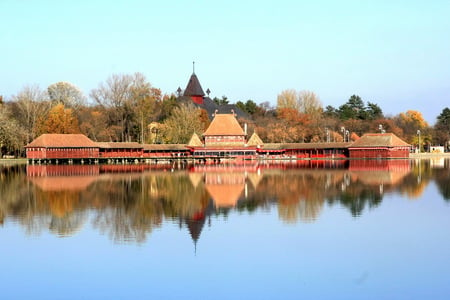 Palic - lake, reflection, palic, autumn