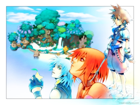 kindom hearts - roxas, island, sora, kiari