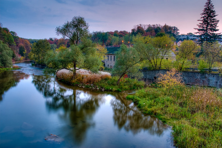 Peaceful place - mill, water, river, autumn