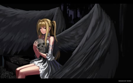 Shidō Mariya - maria, pretty, anime, trap, seinen, beautiful, angel, skull, wings, holic