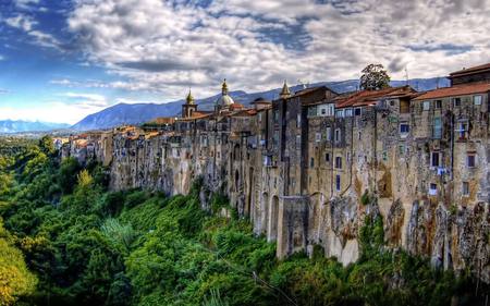 Old Town - ruins, landscape, town, old