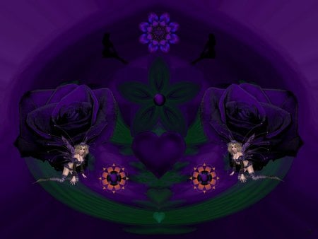 Purple Dreamer - eye candy, collage, 3d, fractal, abstract