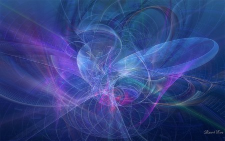 Find the Butterfly - butterfly, blues, purples, widescreen, abstract