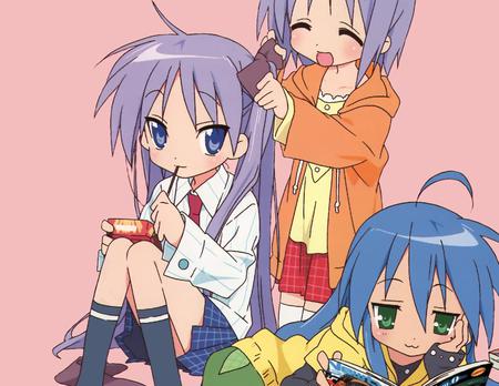 Lucky Star Pocky - star, anime, konata, lucky, kagami