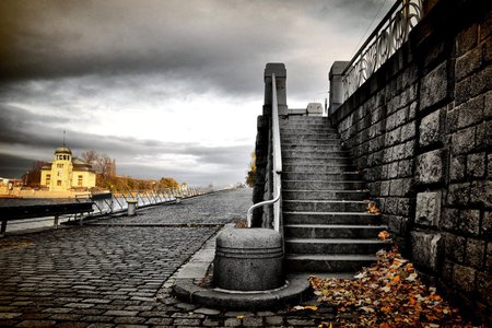 November In Prague - sky, autumn, prague, photography, winter, black, white, grey, clouds, city, november