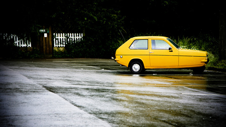 Tiny Yellow - small, cute, yellow, two-door