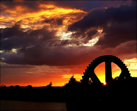 Sunset - popular, evening, beauty, silhouette, sun, sky, clouds, light, orange, sunset, nature, colors