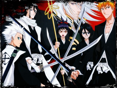 bleach the fellow ship of the sword - hitsugaya, rukia, ichigo, kuchiki