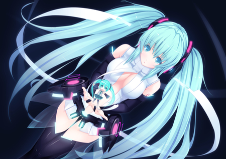 Miku Append - anime girl, vocaloid, twintails, append, miku append, beautiful, hot, beauty, hatsune miku, miku, cute, 01, hatsune, aqua hair, vocaloids, sexy