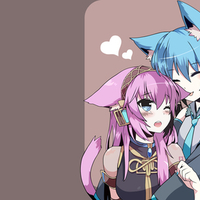 Megurine Luka and Hatsune Miku Catgirls