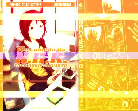 Orange Time of Live - book, anime, misaki, girl, manga, white, orange, welcome to the nhk, nhk ni youkoso