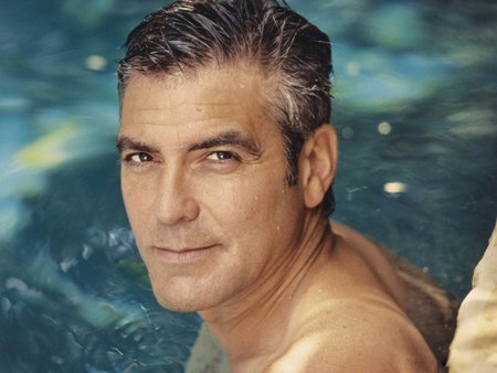 George Clooney - hunk, actor, sexy, pool