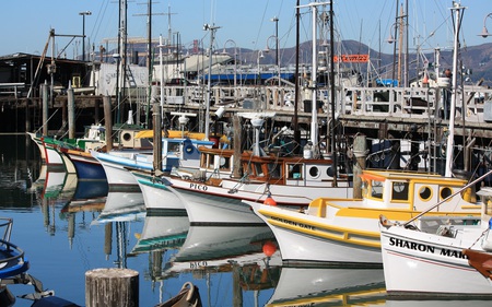 Fisherman's Wharf - famous, boats, beautiful, commercia, bay, wharf