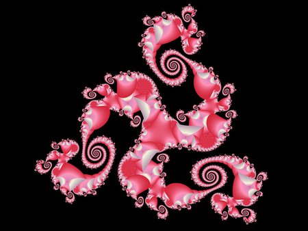 Triple Dragon - dragon, pink, triple, triskelion