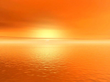 Golden sunset - water, light, sunset, nature, sun