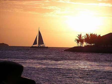 Sunset scenary - water, light, sunset, nature, sun