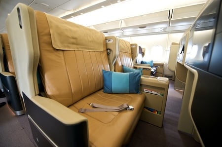 Have a nice day - relax, 1st class, commercial airline, cabin, enjoy, trip, honeymoon, holidays