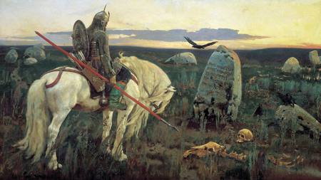 Knight at the Crossroads - russia, art, fairy tale, knight