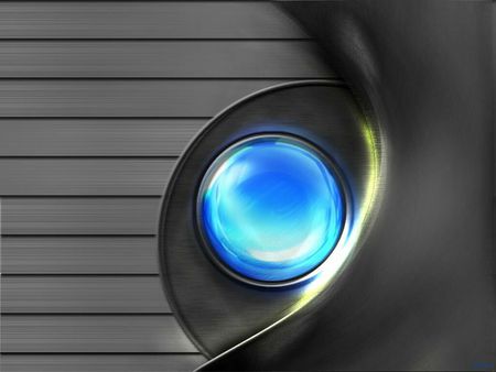 Blue eye - abstract, 3d, blue, colors, eye, steel, cg