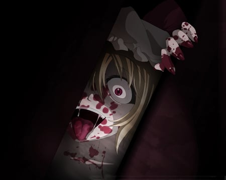 Touhou Flandre Scarlet - vampire, blood, touhou, flandre scarlet, creepy