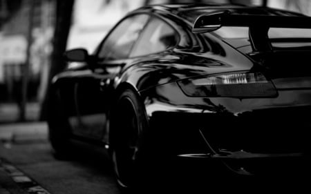 Black Porsche - speed, cars, black, porsche, power