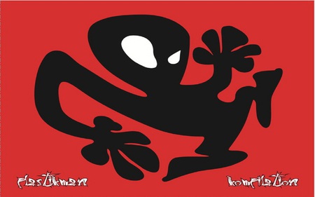 Plastikman - red, logo, black, plastikman