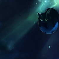 Cat Moon by Apofiss