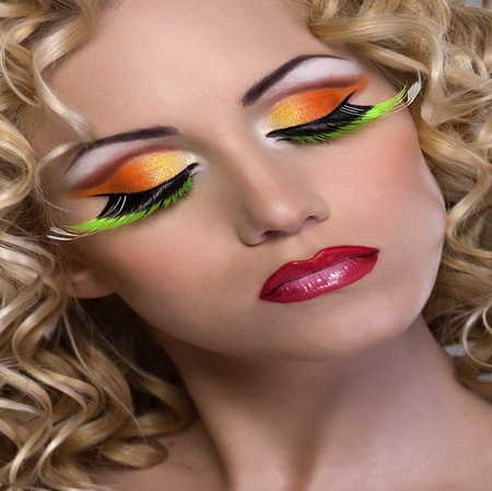 makeup - blond, colorful, beauty, makeup