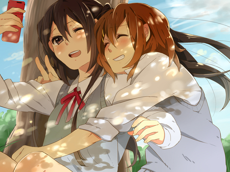 Nakano Azuza Hirasawa Yui - abraso, foto, azuza, yui