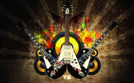 Guitars - abstract, guitar, guitar v, guitars