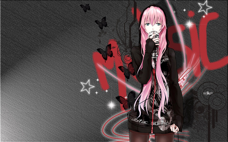 Megurine Luka - cute, vocaloid, hot, anime, abstract, anime girl, girl, long hair, pink hair, luka, superstar, sexy, singer, female