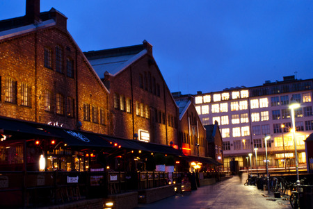 HDR image of Trondheim at Night - high resolutin, night, trondheim, calm, norway, modern, city, architecture, hdr, lights