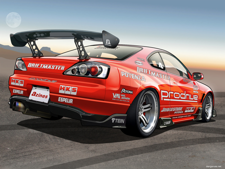 S15 Time Attack Vexel - sportcar, red, car, tyre, shiny, hd