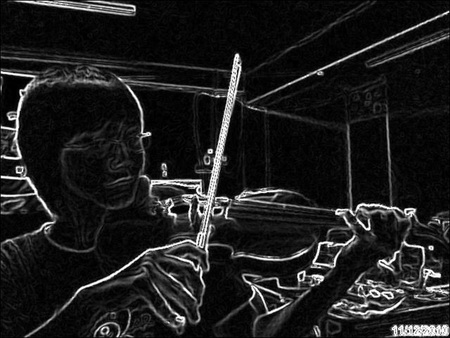 A person playing violin - p, a, e, y