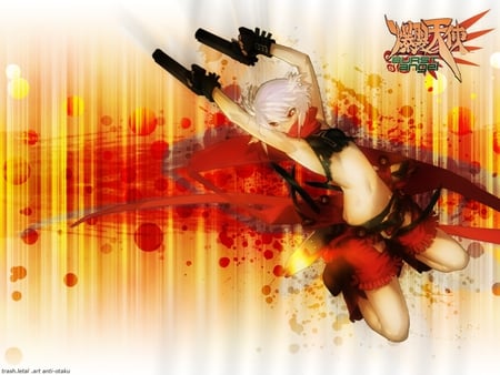 Burst Angel - gun, pistol, burst angel, red, orange, weapon, jo