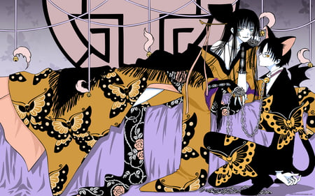 xxxholic - yuuko, butterfly, watanuki, xxxholic