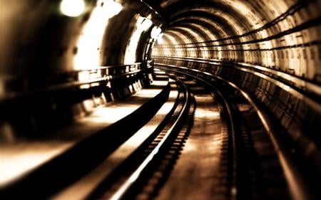 Underground - corridor, sepia, metro, underground