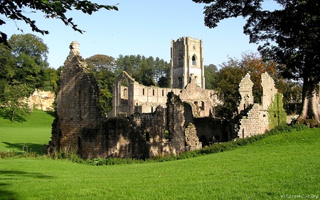 Ruínas - field, church, ancient, architecture