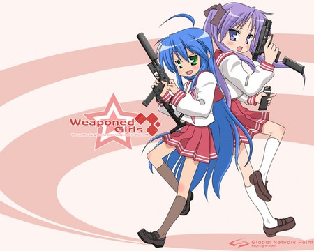 Lucky Star Cossover - lucky star, anime, kagami, konata