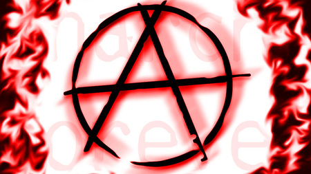 Anarchy symbol - alphabet, anarchy, cool, red