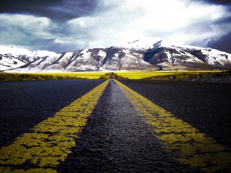 Road - cloud, nature, road, mountain