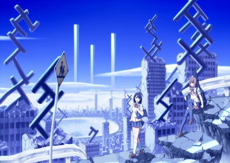 Future World - anime, future, building, landscape