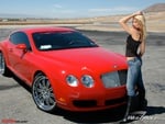 Bentley Continental GT and hot girl