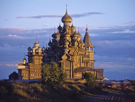 wooden cathedral - cathedral, russia, church, orthodoxy