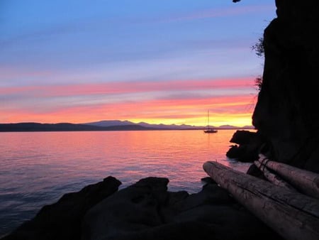 Galiano Island, BC, Canada - beach, bc, beautiful, island, canada, sunset, galiano