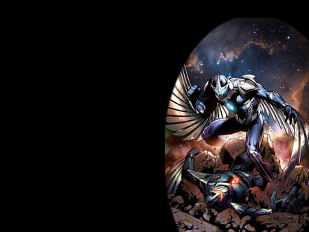 Darkhawk & Talon - talon, fantasy, darkhawk, comic