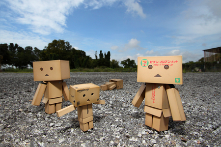 Danbo Family - box, robots, danbo, family