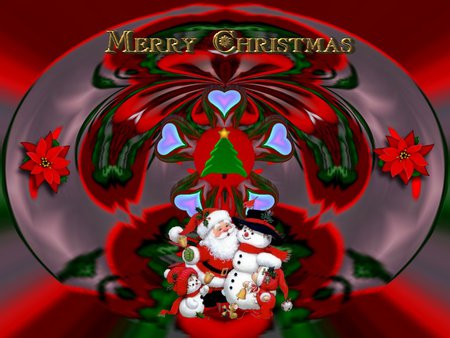 Christmas Love - collage, 3d, fractal, abstract, christmas