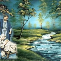 Holy family in the forest